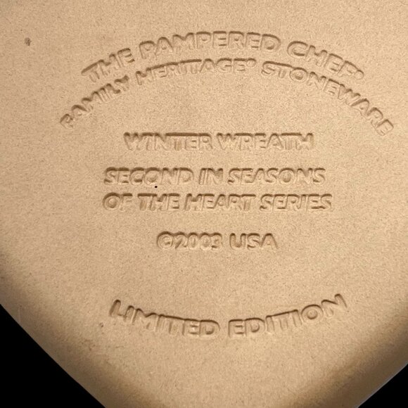 Pampered Chef Seasons of the Heart Cookie Mold 2003 Autumn Winter Set of 2 USA - Picture 3 of 8